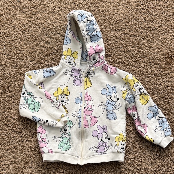 Zara Other - Zara - Disney Kids Hoodie - White with Pastel Characters